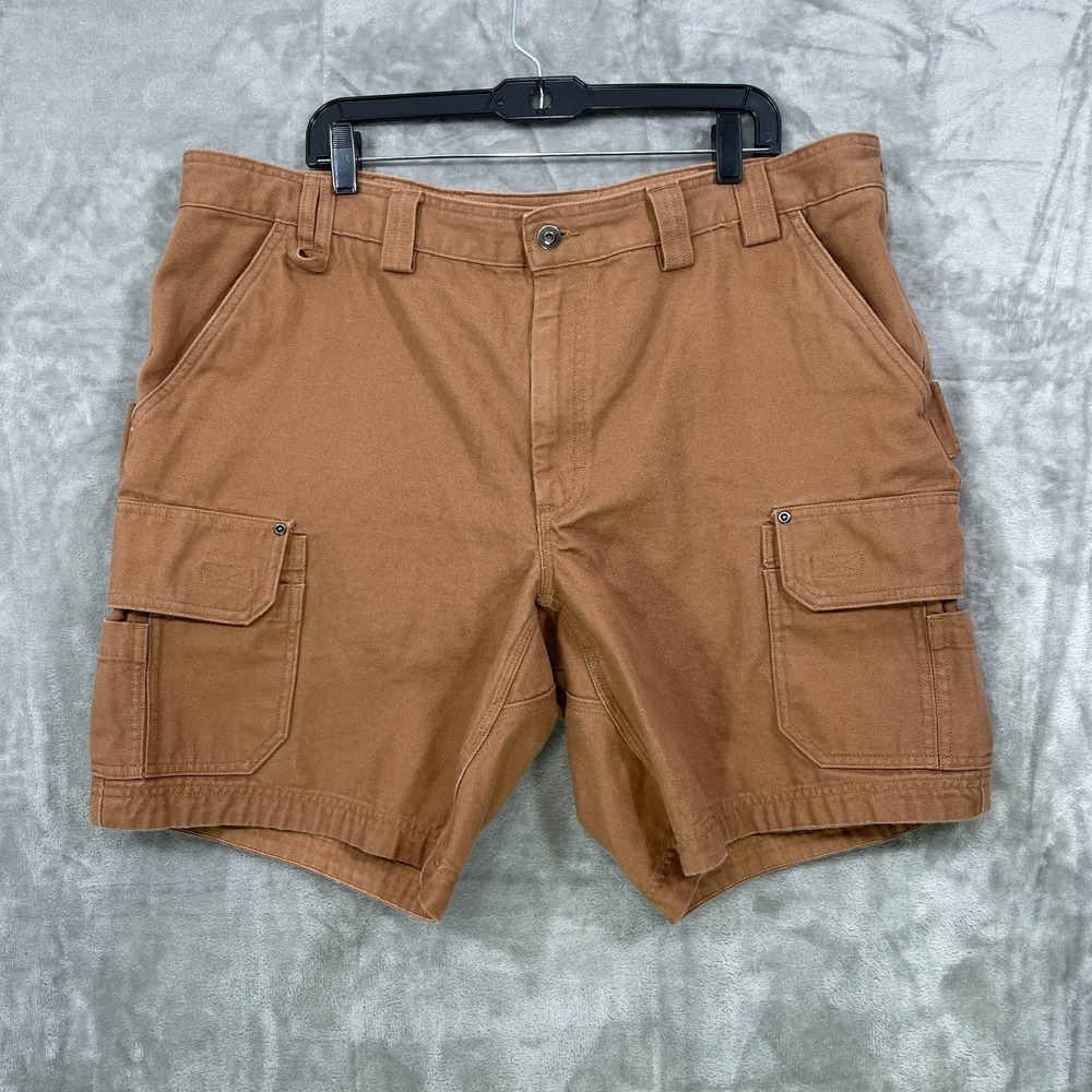 Duluth Trading Co. Shorts Men's Size 42 Relaxed Fit Cargo Utility Heavy  Brown